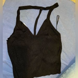 Black crop top NWT